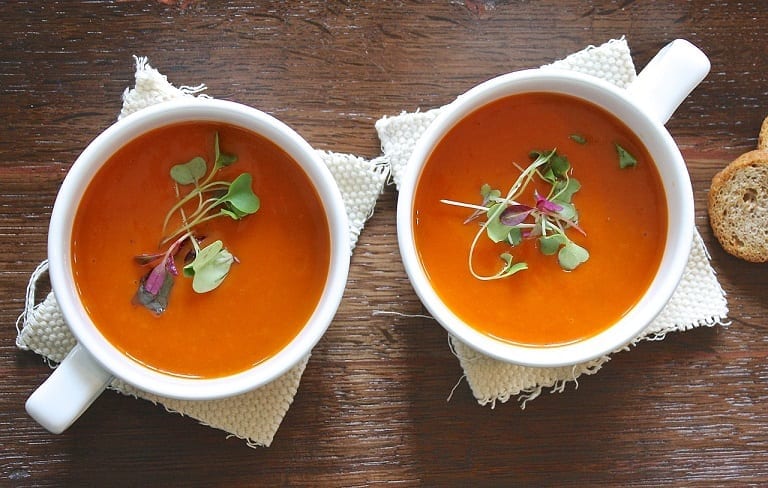 Sweet Potato Bisque with Clementines and Sage Recipe