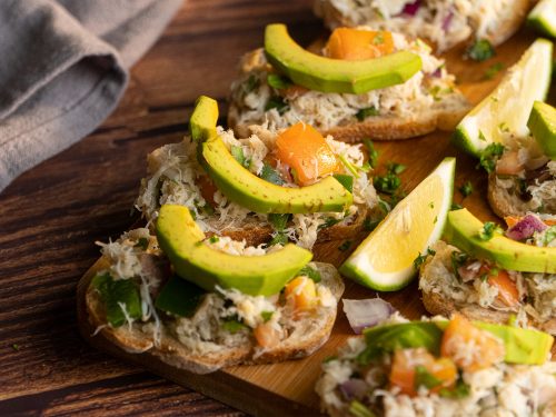 Crab Ceviche on a Tostada