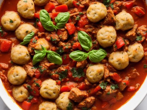 Chicken Arrabbiata Stew & Parmesan Dumplings