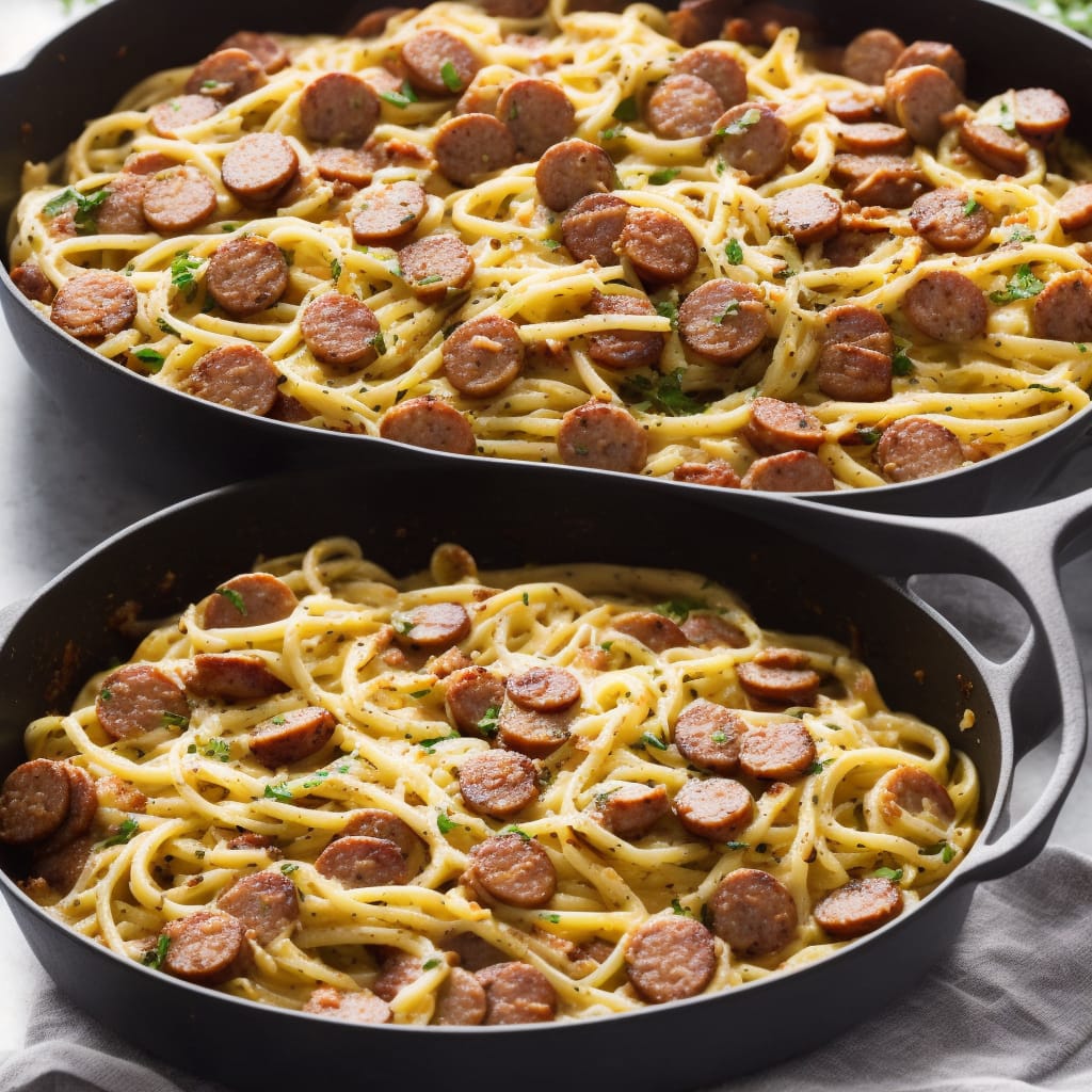 Crispy Bacon & Sausage Carbonara Recipe