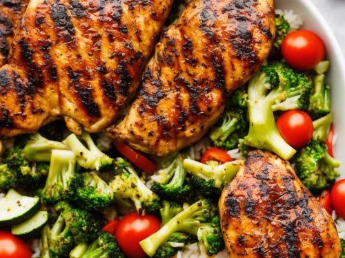Grilled Chicken & Veggies Over Rice