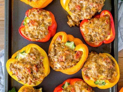 Peppers Stuffed with Cream Cheese and Sausage